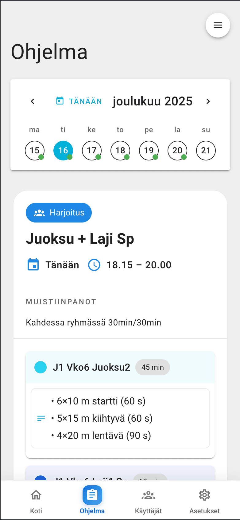 Valkku-sovelluksen näkymä iPhone-mockupissa